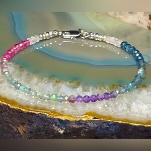 All Gemstone London Topaz and Sterling Silver Bracelet.